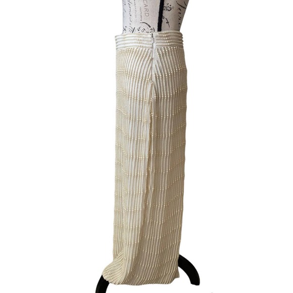 ASOS Edition Embellished Pearl Ivory Midi Skirt UK 8 US 4 NWT - Picture 4 of 10